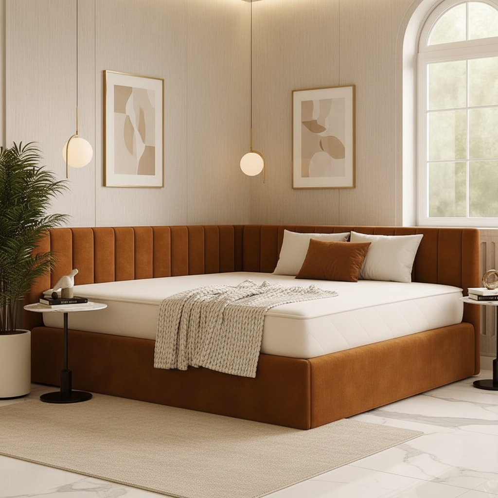 Pat Tapitat De Colt Daria Caramiziu Catifea Premium