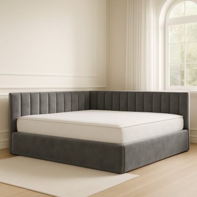 Pat Tapitat De Colt Daria Gri Catifea Premium