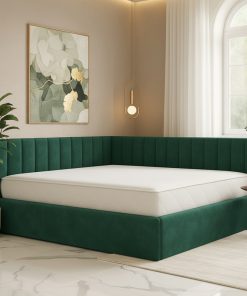 Pat Tapitat De Colt Daria Verde Catifea Premium