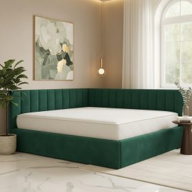 Pat Tapitat De Colt Daria Verde Catifea Premium