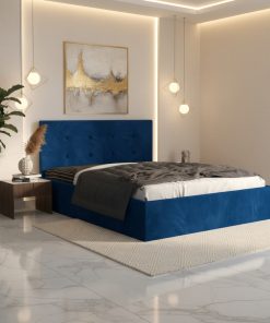 Pat Tapitat Elys Albastru Catifea Premium