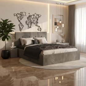 Pat Tapitat Elys Gri Catifea Premium