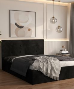 Pat Tapitat Elys Negru Catifea Premium