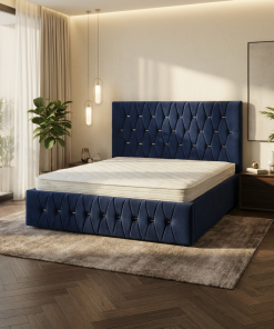 Pat Tapitat Iris Albastru Catifea Premium