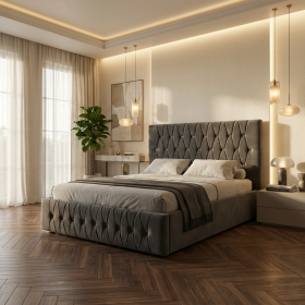 Pat Tapitat Iris Gri Catifea Premium