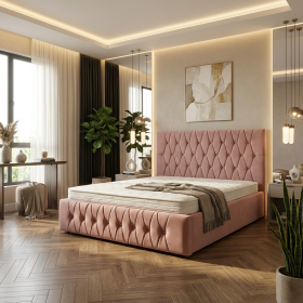 Pat Tapitat Iris Roz Catifea Premium