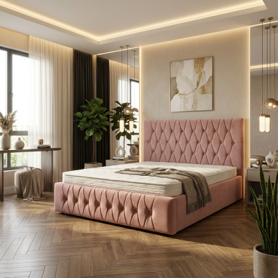 Pat Tapitat Iris Roz Catifea Premium