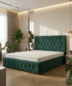 Pat Tapitat Iris Verde Catifea Premium