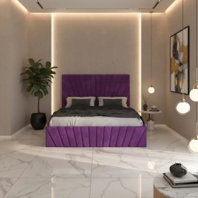 Pat Tapitat Leon Mov Catifea Premium