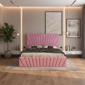 Pat Tapitat Leon Roz Catifea Premium