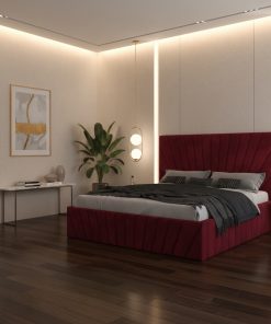 Pat Tapitat Leon Visiniu Catifea Premium