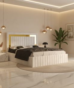 Pat Tapitat Loris Alb Catifea Premium