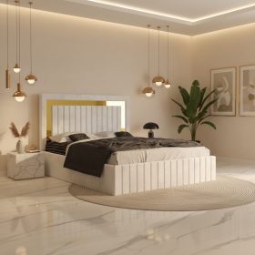 Pat Tapitat Loris Alb Catifea Premium