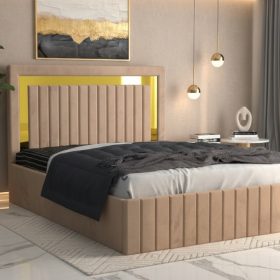 Pat Tapitat Loris Crem Catifea Premium