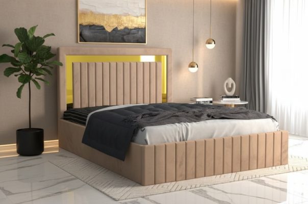 Pat Tapitat Loris Crem Catifea Premium