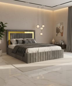 Pat Tapitat Loris Gri Catifea Premium