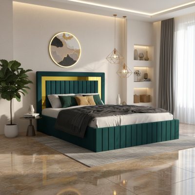 Pat Tapitat Loris Verde Catifea Premium