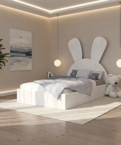 Pat Tapitat Naya Alb Catifea Premium