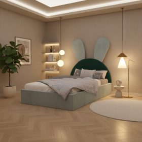 Pat Tapitat Naya Lemon Cu Verde Catifea Premium