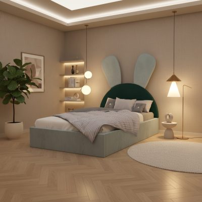 Pat Tapitat Naya Lemon Cu Verde Catifea Premium