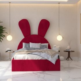 Pat Tapitat Naya Rosu Catifea Premium