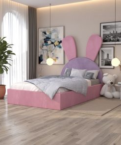 Pat Tapitat Naya Roz cu Mov Catifea Premium