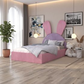 Pat Tapitat Naya Roz cu Mov Catifea Premium