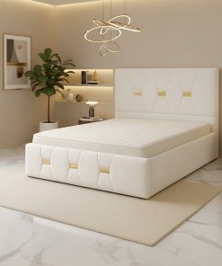 Pat Tapitat Rhea Alb Catifea Premium