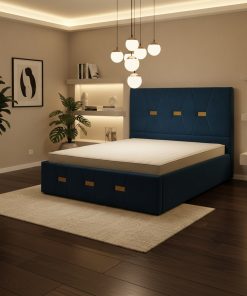 Pat Tapitat Rhea Albastru Catifea Premium