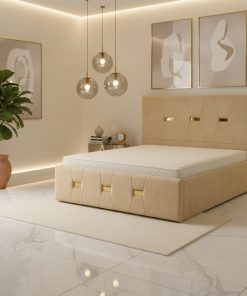 Pat Tapitat Rhea Crem Catifea Premium