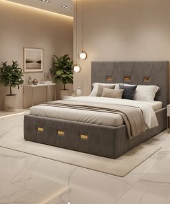 Pat Tapitat Rhea Gri Catifea Premium