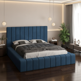 Pat Tapitat Rubin Albastru Catifea Premium