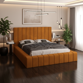 Pat Tapitat Rubin Caramiziu Catifea Premium