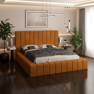 Pat Tapitat Rubin Caramiziu Catifea Premium