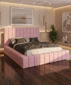 Pat Tapitat Rubin Roz Catifea Premium