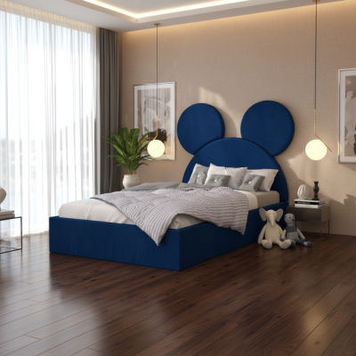 Pat Tapitat Serena cu Catifea Premium Albastru