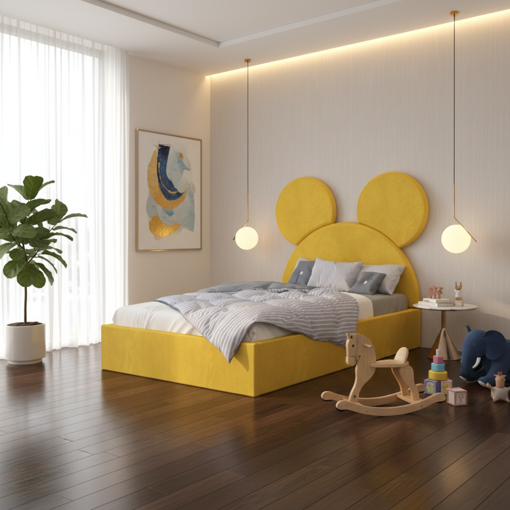 Pat Tapitat Serena cu Catifea Premium Galben