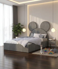 Pat Tapitat Serena cu Catifea Premium Gri