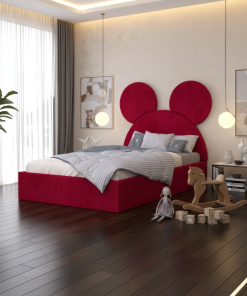 Pat Tapitat Serena cu Catifea Premium Rosu