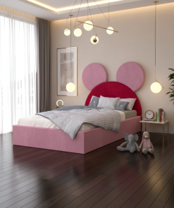 Pat Tapitat Serena cu Catifea Premium Roz Rosu