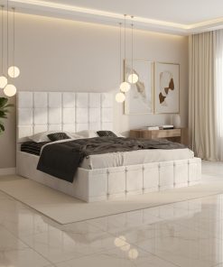 Pat Tapitat Titan Alb Catifea Premium