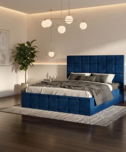 Pat Tapitat Titan Albastru Catifea Premium