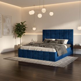 Pat Tapitat Titan Albastru Catifea Premium