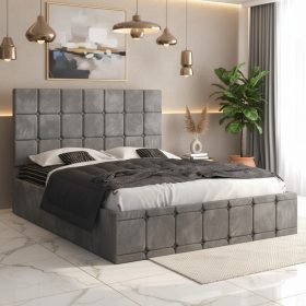 Pat Tapitat Titan Gri Catifea Premium