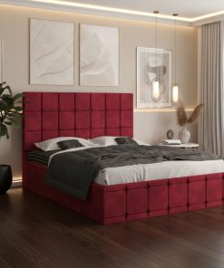 Pat Tapitat Titan Visiniu Catifea Premium