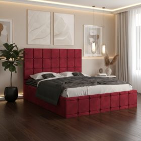 Pat Tapitat Titan Visiniu Catifea Premium