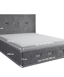 Alternative view of Pat Tapitat Rhea Alb Catifea Premium