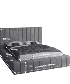 Alternative view of Pat Tapitat Rubin Alb Catifea Premium