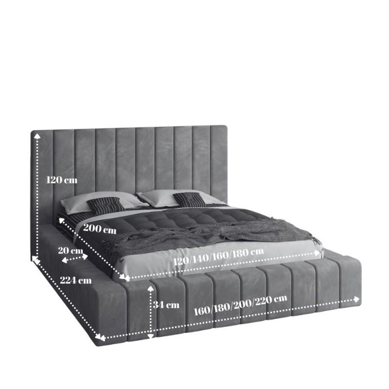 Pat Tapitat Rubin Gri Catifea Premium - imagine 2